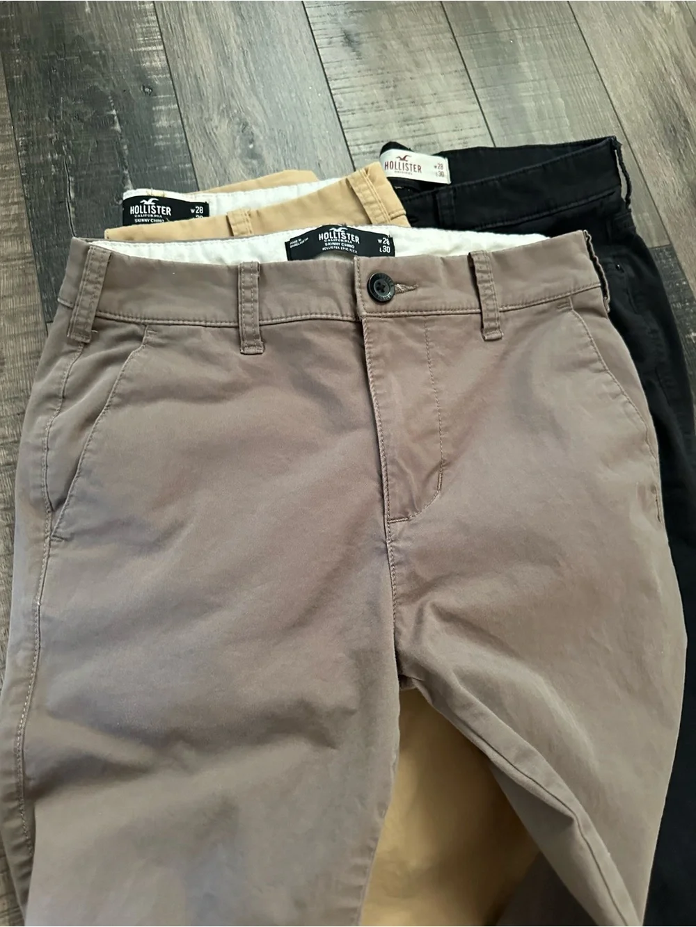 Hollister Chino Pants Mens 28x30 Epic Flex Stretch Casual Twill Lot Of 3